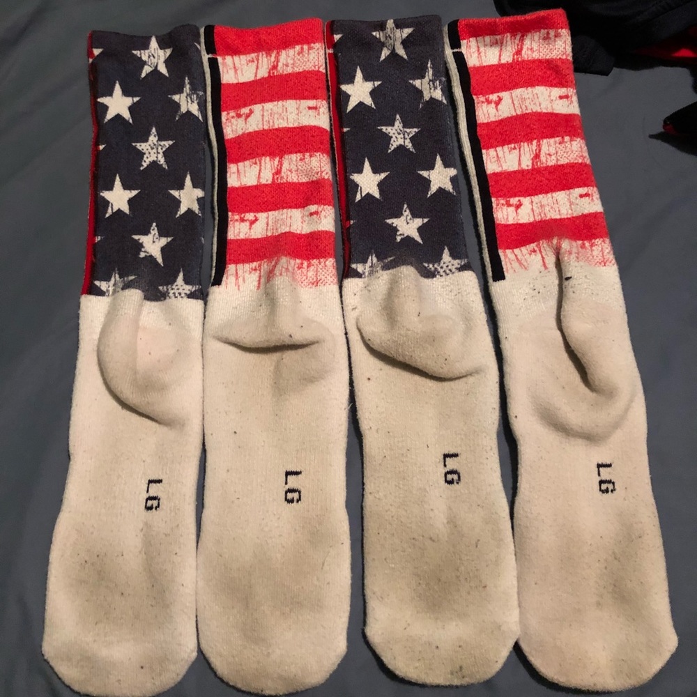 Under armor American flag socks